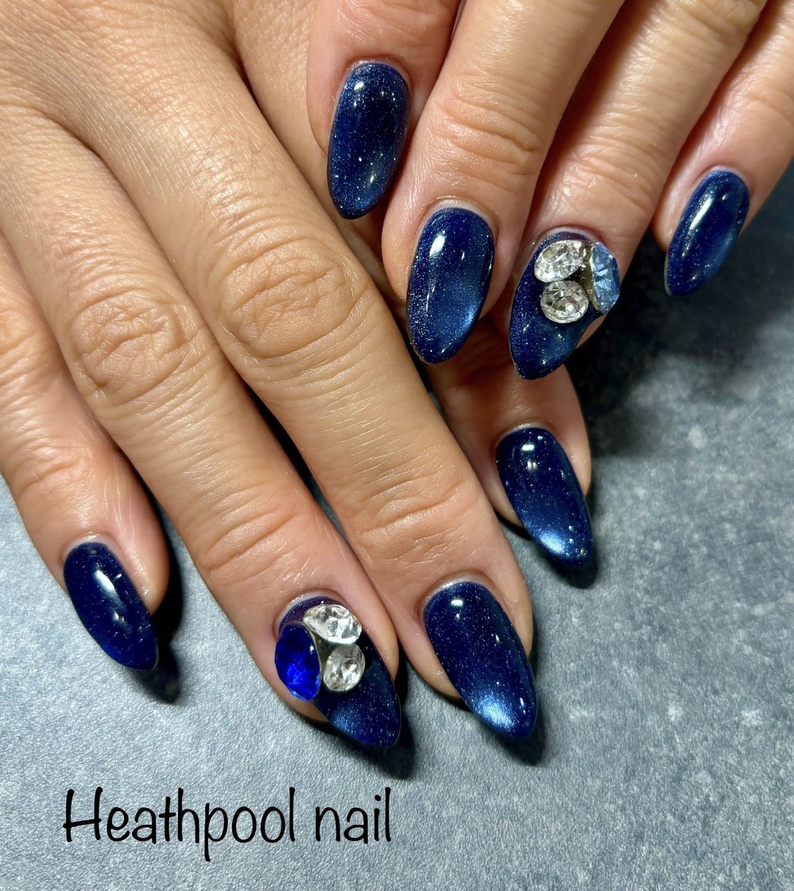 ハンド/ビジュー/ラメ/マグネット/キラキラ - heathpoolnailのネイル