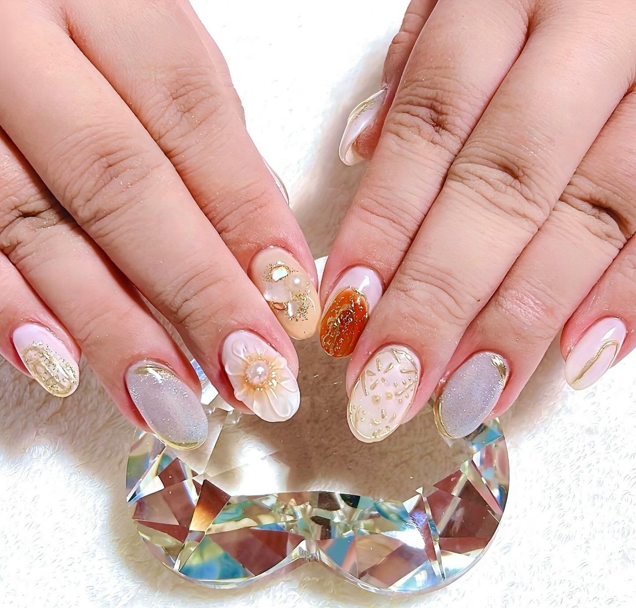 夏/シェル/パール/ミラー/ぷっくり - nail salon MUNのネイルデザイン 