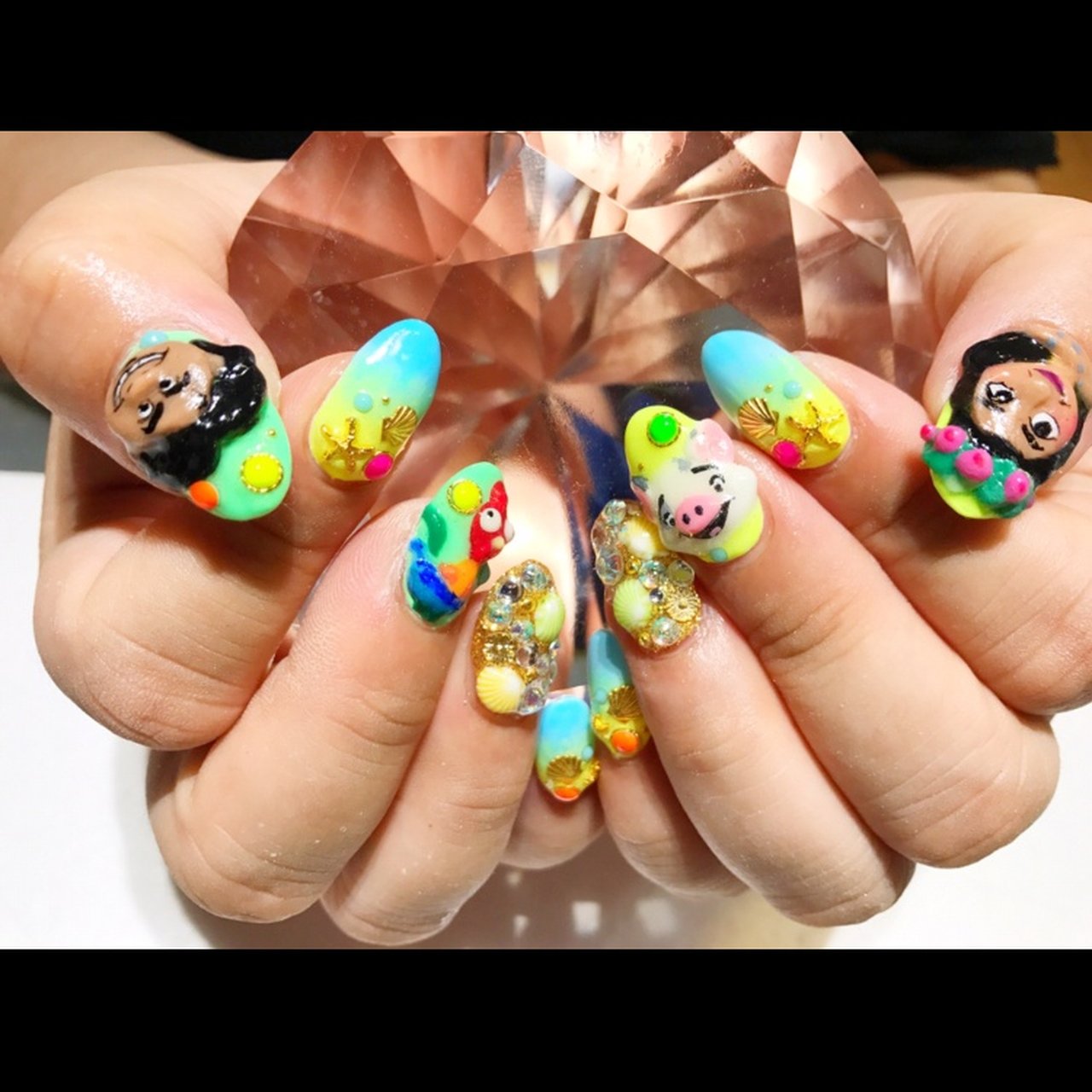 夏 海 ハンド キャラクター 3d Yun のネイルデザイン No ネイルブック