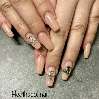 濃ピンク クロムハーツ ネイルパーツ 12個 濃ピンク クロムハーツ