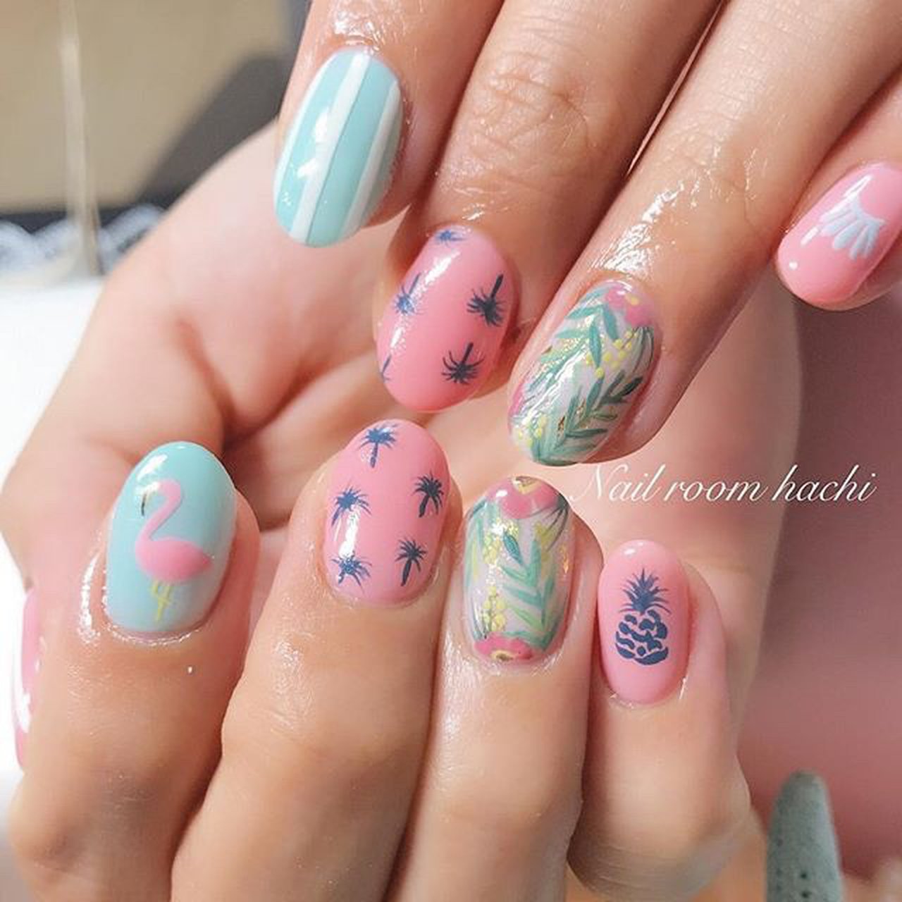 夏 旅行 海 ハンド ボタニカル Sawaのネイルデザイン No ネイルブック