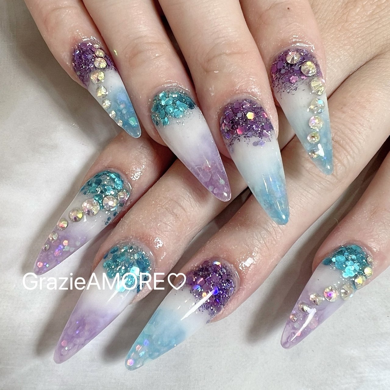 M-STYLE ネイルアート筆 青 M-STYLE ネイルアート筆 青