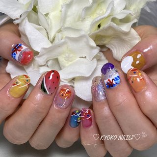 人気順｜ヨーヨーネイル(ヨーヨー)/#かき氷ネイルのネイルデザイン 
