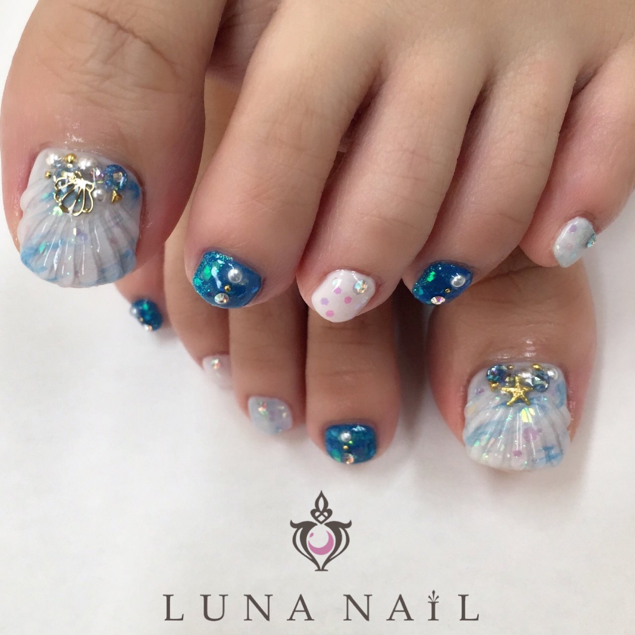 夏 海 リゾート フット 3d Luna Nail のネイルデザイン No ネイルブック