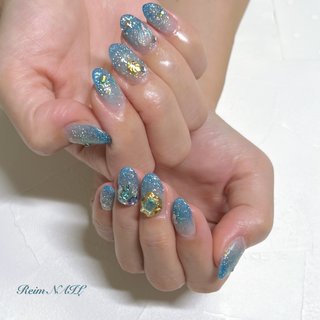 2026年】新着順｜グラデーション/#エメラルドブルーのネイルデザイン