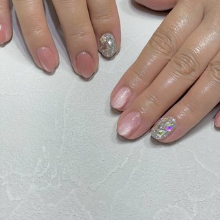 オーロラ/#ストーン埋め尽くしのネイルデザイン｜ネイルブック