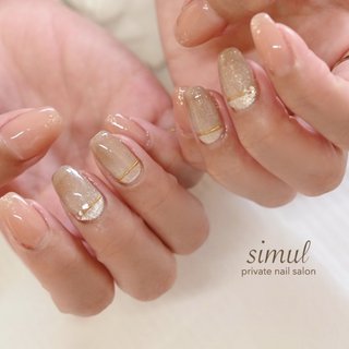 人気デザイン♡ 
▪️irogel L-8
▪️マグネット 1153

#7月定額デザイン 
#マグネット 
#キラキラネイル 
#シンプルネイル 
#ヌーディー 
#西調布 #ハンド #シンプル #マグネット #ベージュ #ピンク #ジェルネイル #お客様 #simul-シムール- #ネイルブック