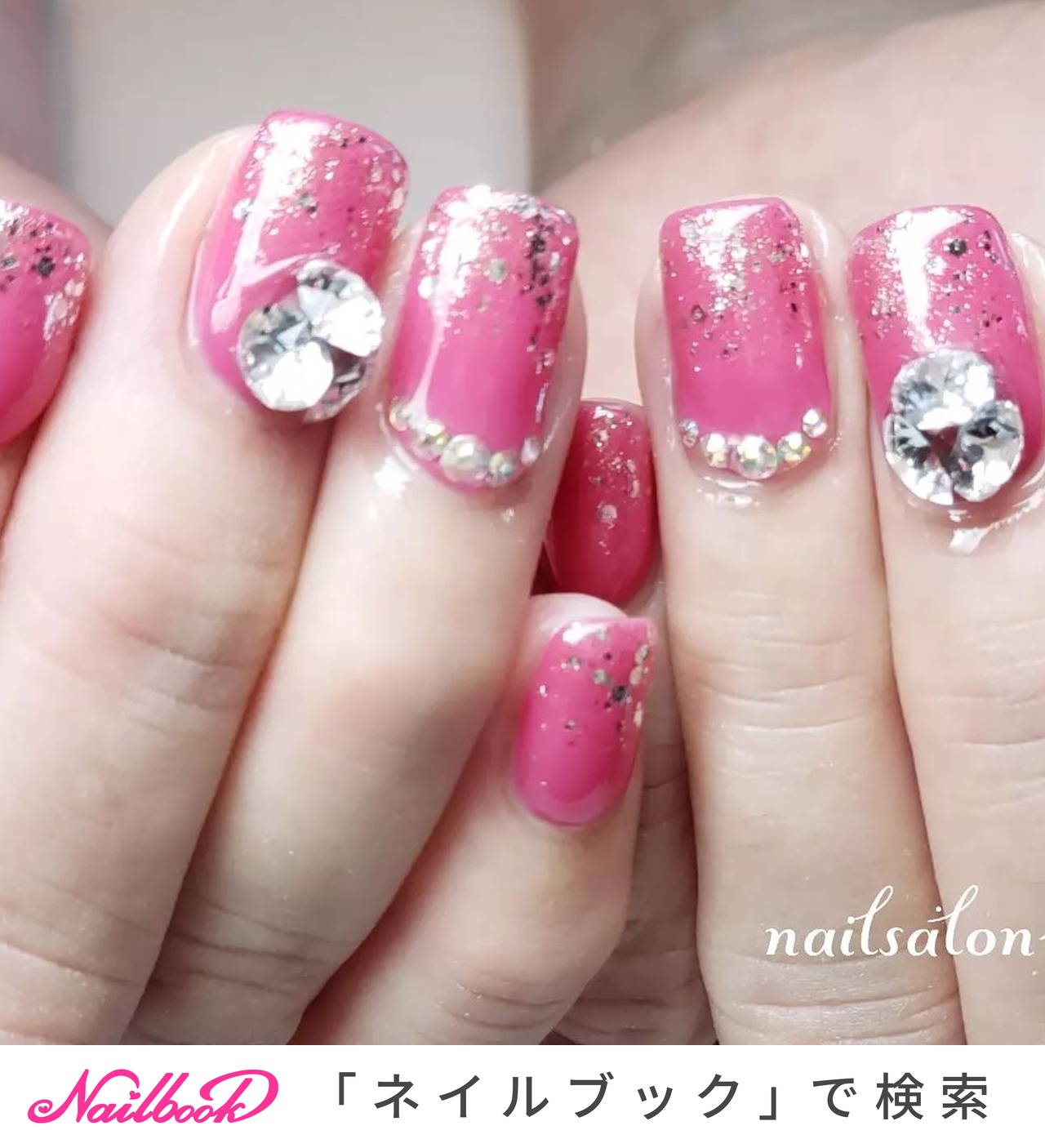 001】❉オーダー❉ お花とリボンのキラキラネイル 耳障りな