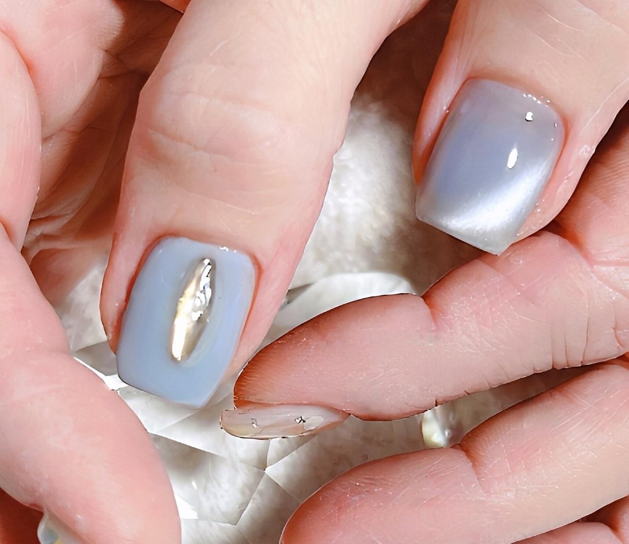 夏/シェル/マグネット/ブルー - nail salon MUNのネイルデザイン