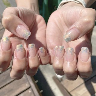  #夏 #入学式 #旅行 #梅雨 #ハンド #オーロラ #ミディアム #スクエア #ジェルネイル #Y nail!! 4753 #ネイルブック