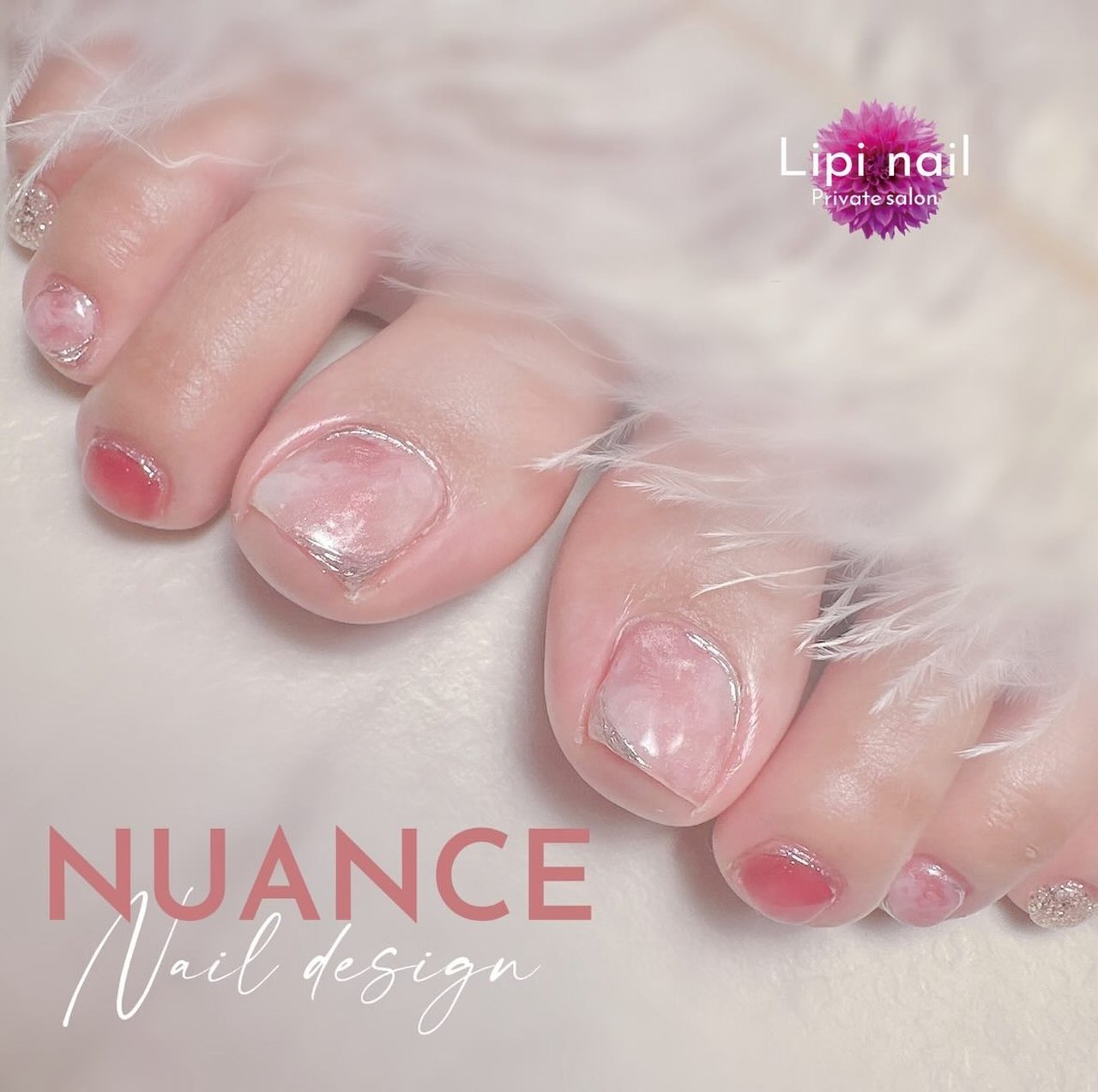 フットネイル】マグネット ニュアンス ネイルチップ 【公式通販】