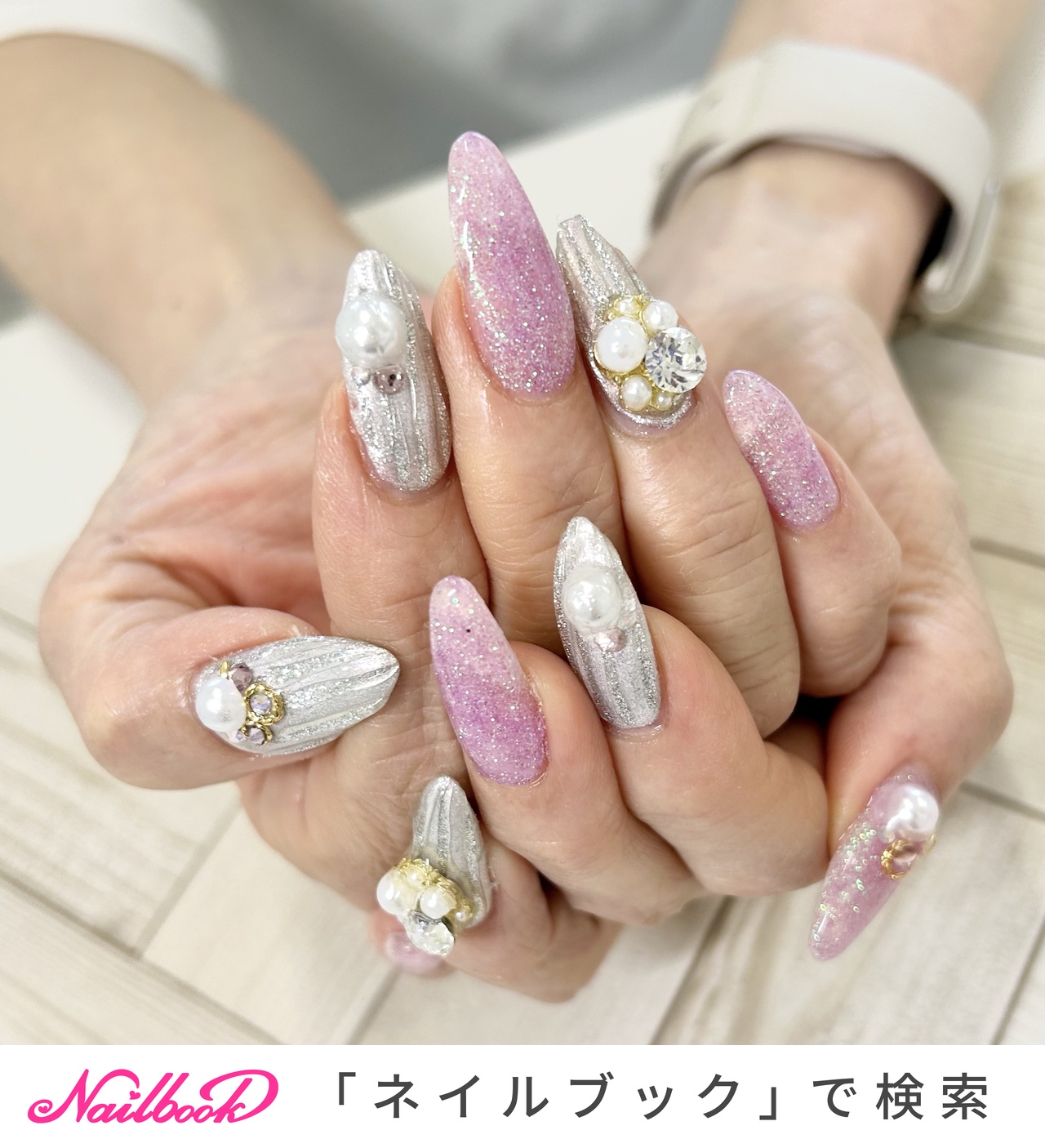 夏/ハンド/キラキラ/ロング/ポイント - La-＊NAIL_youkoのネイル