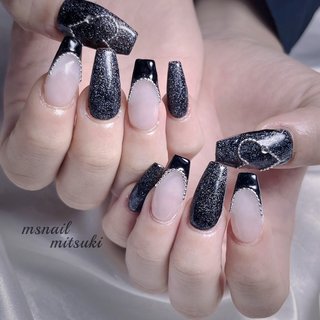 No.38 ネイルチップ オーダー ワンホン 韓国 量産型 ピンク 黒