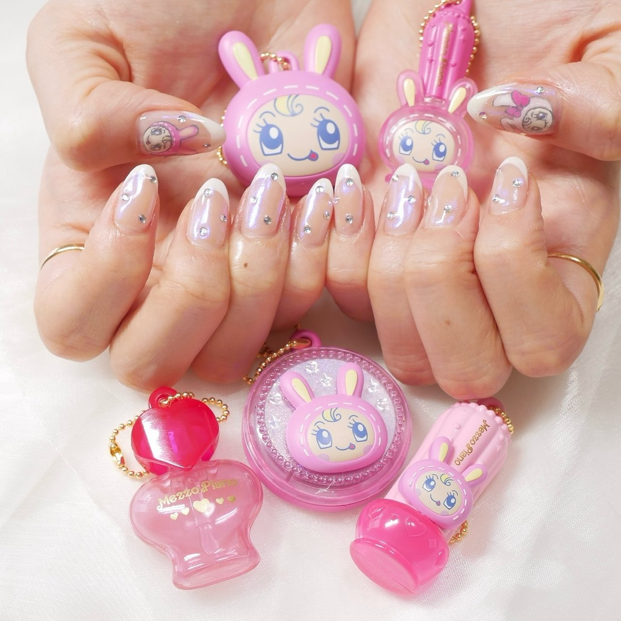 3dネイルパーツ ネイル 3dネイル ベリエ ブルーベリエ メゾピアノ 🩵💖 #ベリエちゃん #ナカムラくん #メゾピアノ #エンジェルブルー