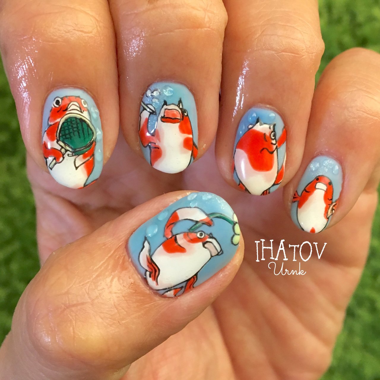 夏 梅雨 ライブ ハンド アニマル柄 Ihatov Nailarts のネイルデザイン No ネイルブック