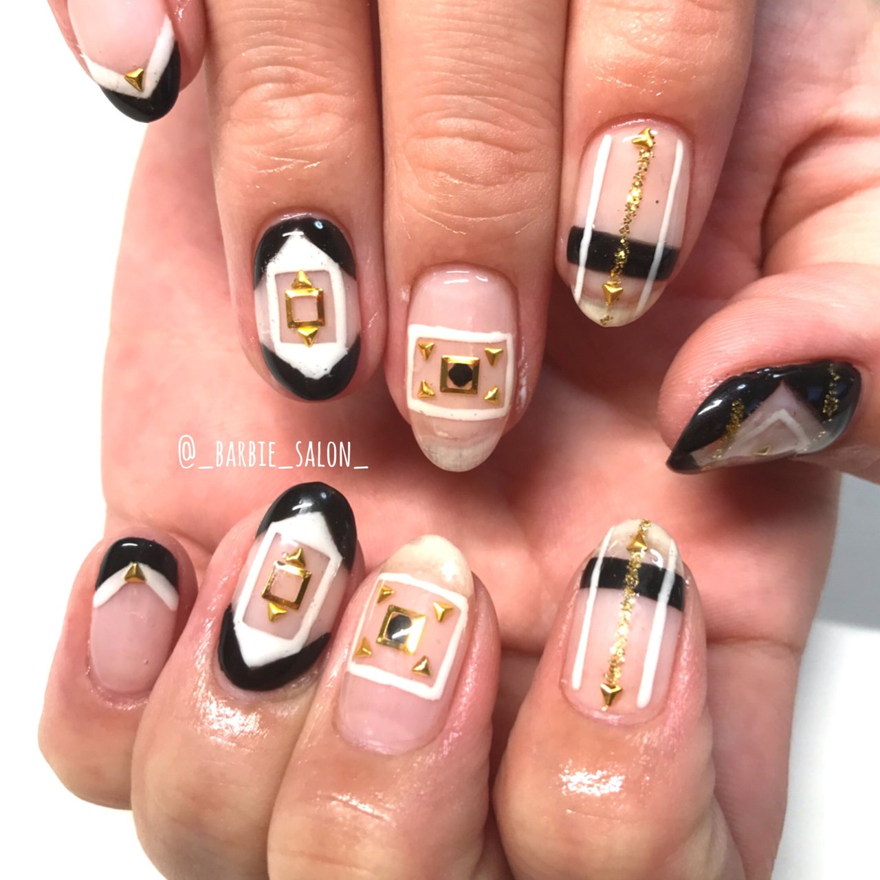 秋 オールシーズン ハンド ミディアム モノトーン 27salon Nail Hairsetのネイルデザイン No ネイルブック