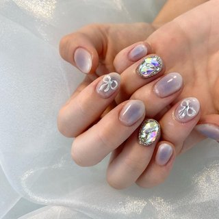 おすすめ順｜リボン/#ストーン埋め尽くしネイルのネイルデザイン