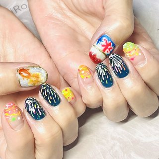 おすすめ順｜花火ネイル(花火)/氷ネイルのネイルデザイン｜ネイルブック