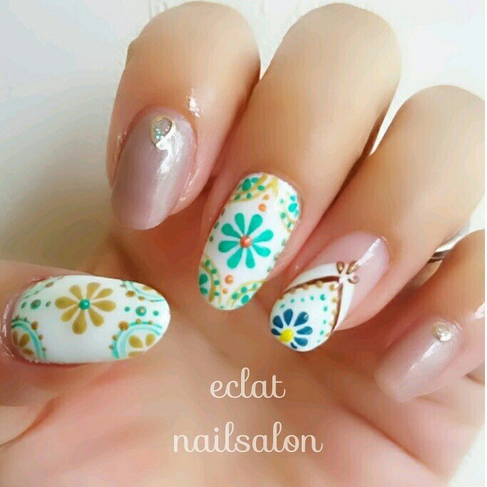 夏 秋 オールシーズン 旅行 ハンド Eclatnailsalonのネイルデザイン No ネイルブック