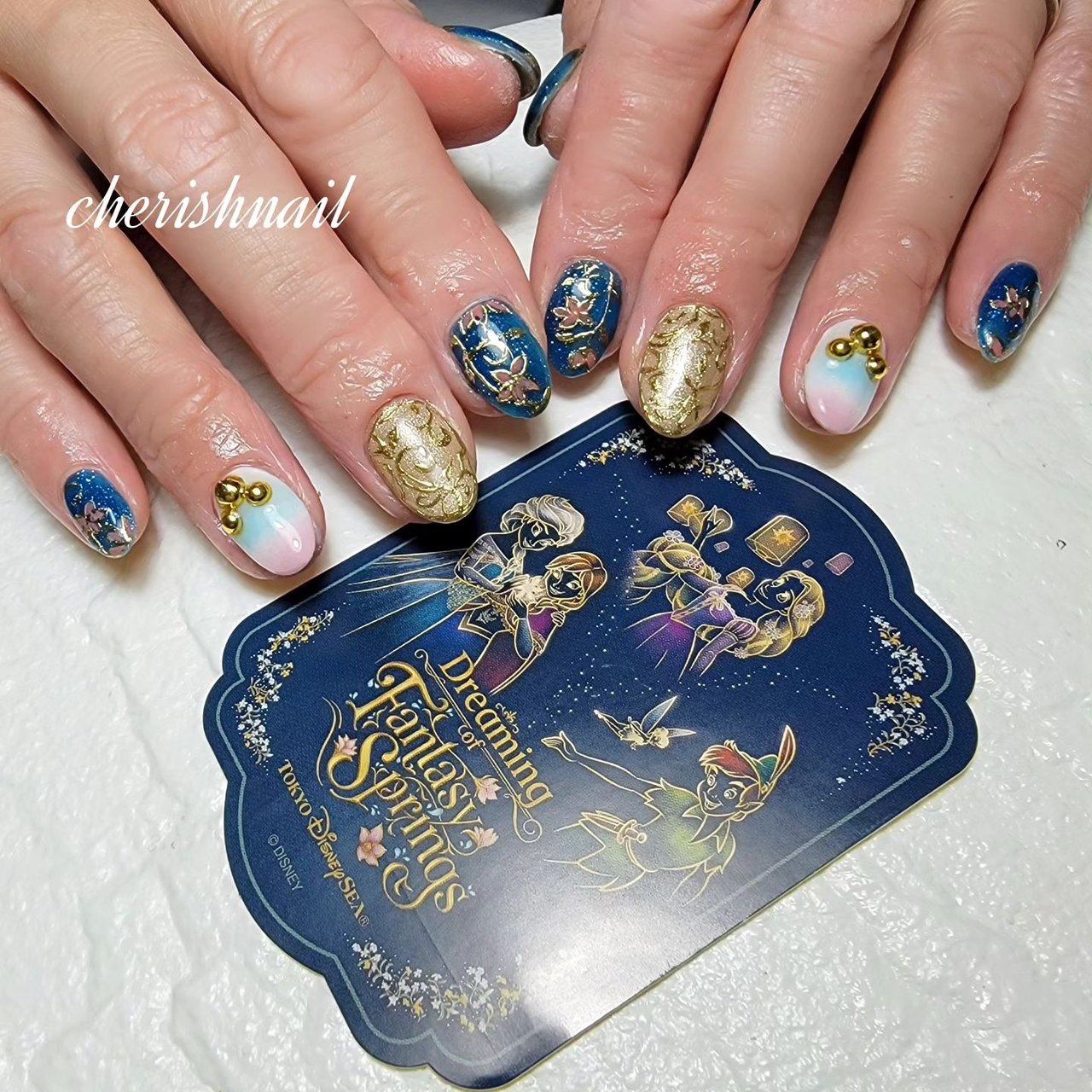 夏/マグネット/ミラー/ジェルネイル - cherish nailのネイルデザイン