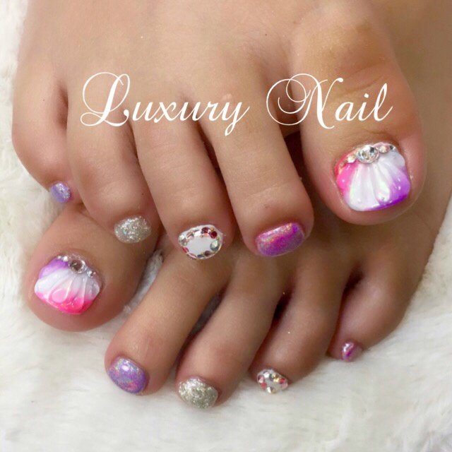 夏 海 リゾート 浴衣 フット ちいやんのネイルデザイン No ネイルブック