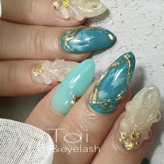 おすすめ順｜ターコイズ/#なつネイルのネイルデザイン｜ネイルブック