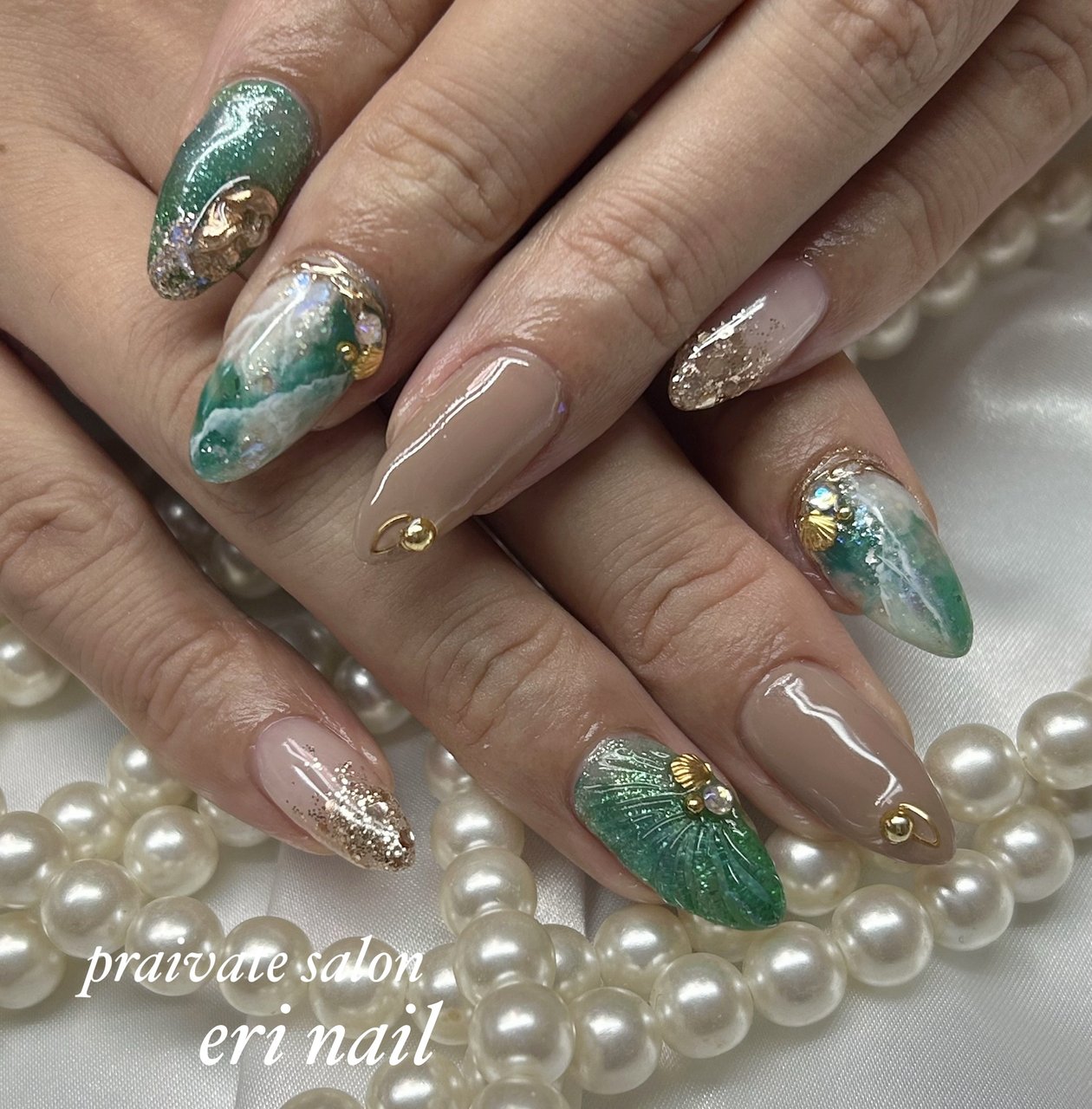 ネイルアート用品(筆など) Eri 夏/ハンド/大理石/ニュアンス/マーメイド - 名古屋市天白区 自宅ネイル
