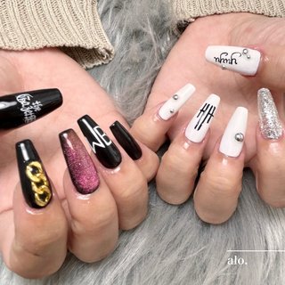 No.337 ネイルチップ オレンジ キラキラ ニュアンス 秋 夏 マグネット