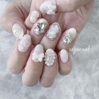 リボン/キルティングのネイルデザイン(3ページ目)｜ネイルブック 