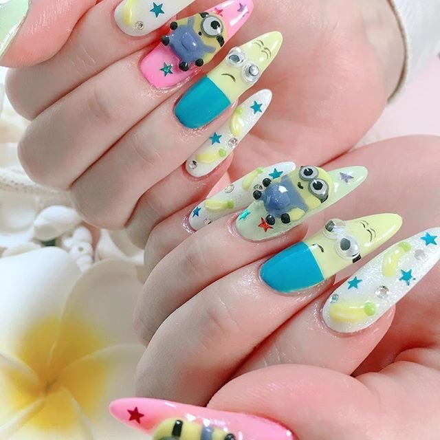 ハンド アニマル柄 キャラクター 3d ロング Nail Ray Kanaのネイルデザイン No ネイルブック