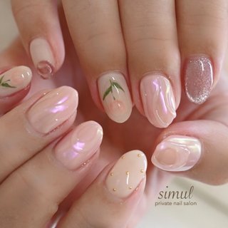 フラワー/チューリップネイルのネイルデザイン｜ネイルブック 