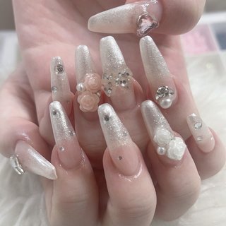 バラ 薔薇 ローズ ネイルパーツ ウエディングネイル デコ★オーダー専用★ 薔薇パーツのネイルデザイン｜ネイルブック バラ 薔薇 ローズ ネイル