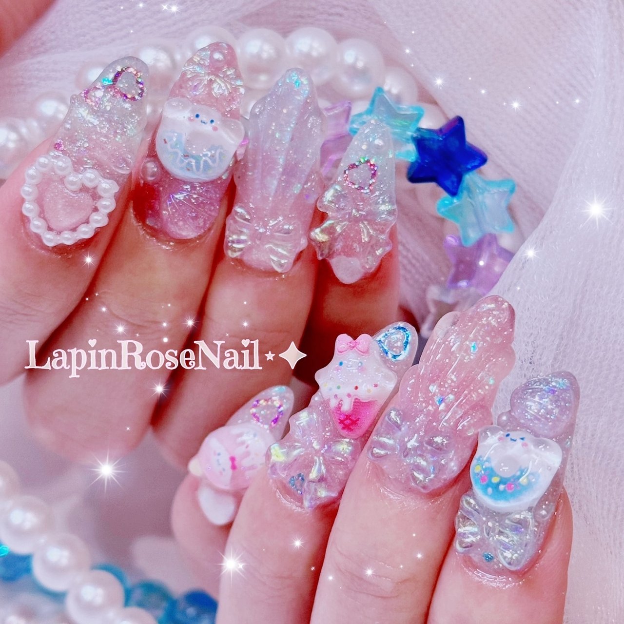 夏/ハンド/シンプル/マーメイド/ワンホン - ▷◁*.゜𝐍𝐚𝐡𝐨 ♡の  