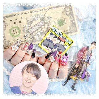 . 🎀HiHi Jets/作間龍斗ネイル🎀　
.
.
➡親指のネイルは前の投稿でUP✨
.
いつもご指名ありがとうございます♡
#jnails19_design
.
.
.

♡ご予約/オーダーは
DM/LINEにて受付中♡

=====================================
✾各アカウントのご紹介✾

【キャラネイル】
➡@j.nails19

【キャラ無しネイル】
➡@j.nails19_2nd

【ネイルチップオーダー】
➡@niconail.19
.
.
･*:｡✡*:ﾟ...東京/tokyo/代々木/新宿
詳細はDMへ
.
.
.
.
.

====================================
#ネイルチップ販売 #3Dネイル #痛ネイル#キャラネイル #キャラクターネイル#東京ネイルサロン#ネイルアート#ジェルネイル#ネイルデザイン#新宿ネイルサロン
 #gelnails#メンカラネイル 
#hihijets #hihijetsネイル#作間龍斗#hihijets担さんと繋がりたい #橋本涼ネイル#作間龍斗ネイル#井上瑞稀ネイル#猪狩蒼弥ネイル#髙橋優斗ネイル#jr担と繋がりたい#ロゴネイル#派手ネイル #ライブネイル#ジュニア#ジュニア担と繋がりたい #推しネイル#ゴテゴテネイル #オールシーズン #ライブ #女子会 #推し活 #ハンド #ビジュー #ラメ #痛ネイル #3D #パープル #ブラック #シルバー #ジェルネイル #お客様 #j.nails19 #ネイルブック