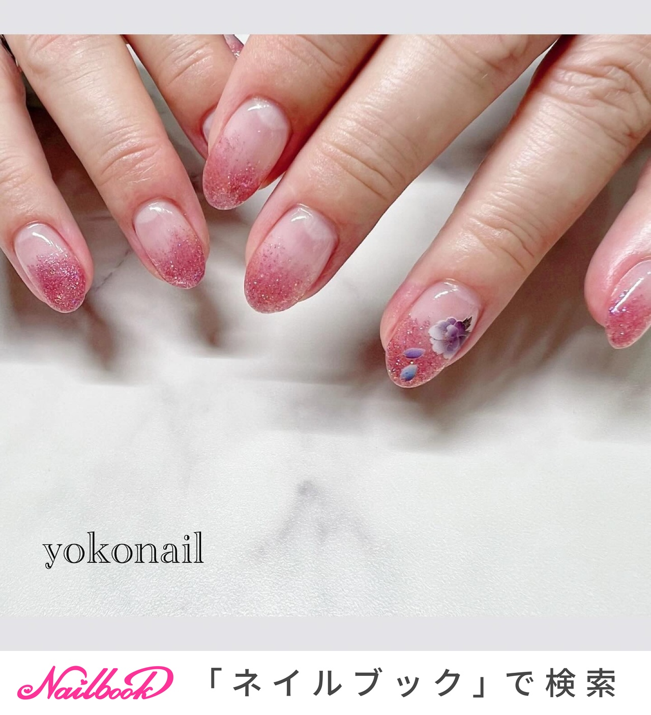 オールシーズン/浴衣/グラデーション/マグネット/和柄 - yokonailのネイルデザイン[No.8975846]｜ネイルブック