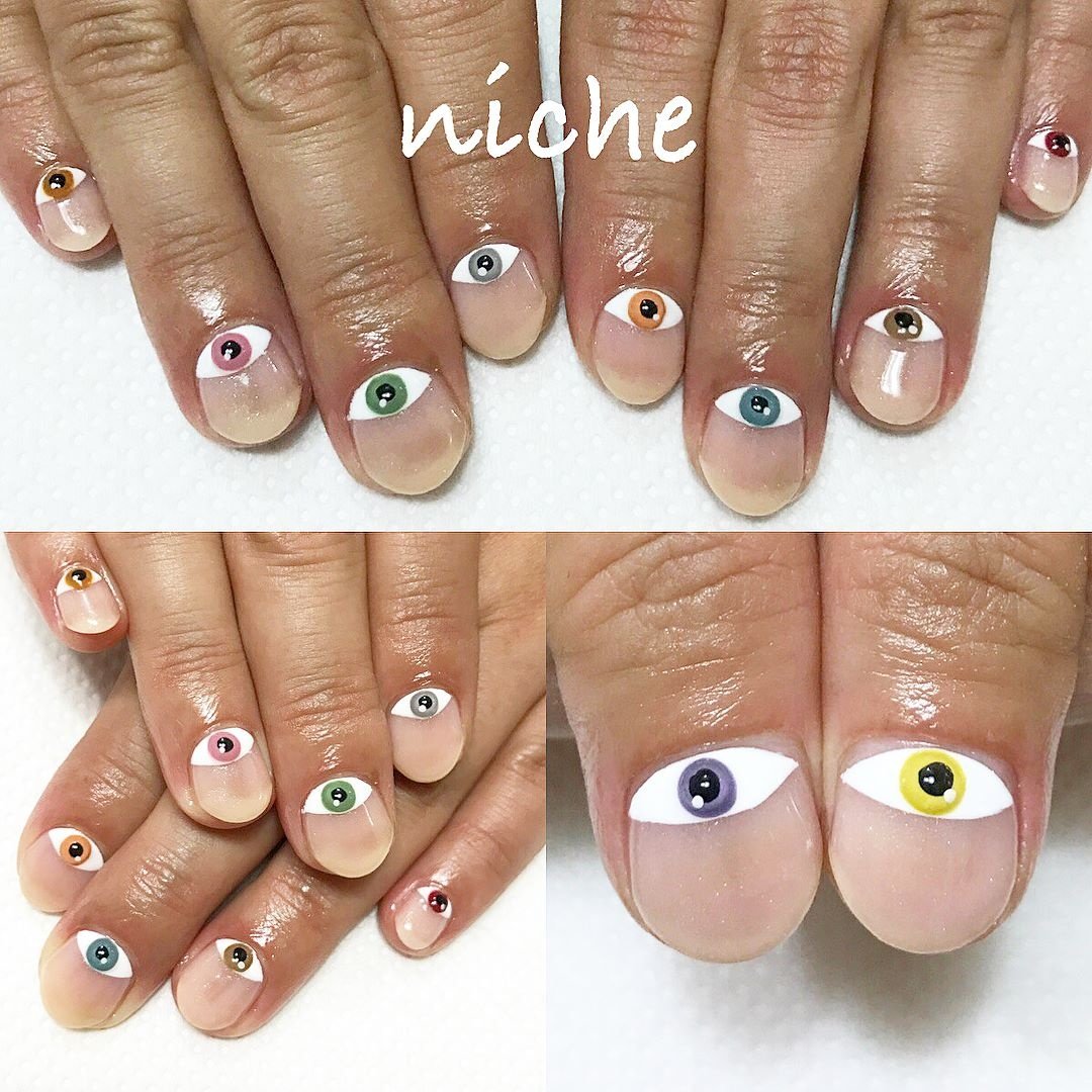 秋 オールシーズン ハロウィン パーティー ハンド Nailsalonniche ネイルサロンニッチのネイルデザイン No ネイル ブック