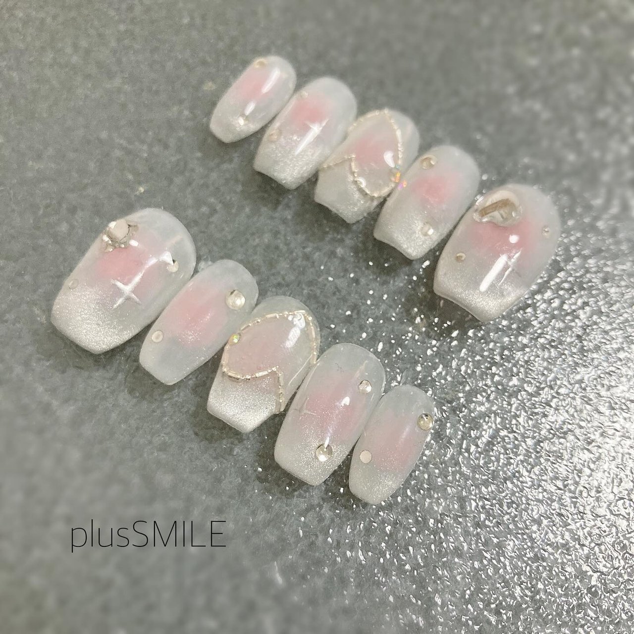 ハート/チーク/ネイルチップ - plussmileのネイルデザイン[No.8979823