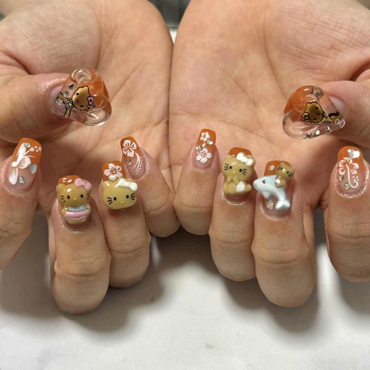 日焼けギャルキティsummerネイルチップ ☆ガングロ・ギャル