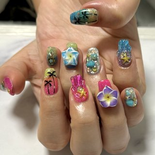 パームツリーネイルのネイルデザイン｜ネイルブック 