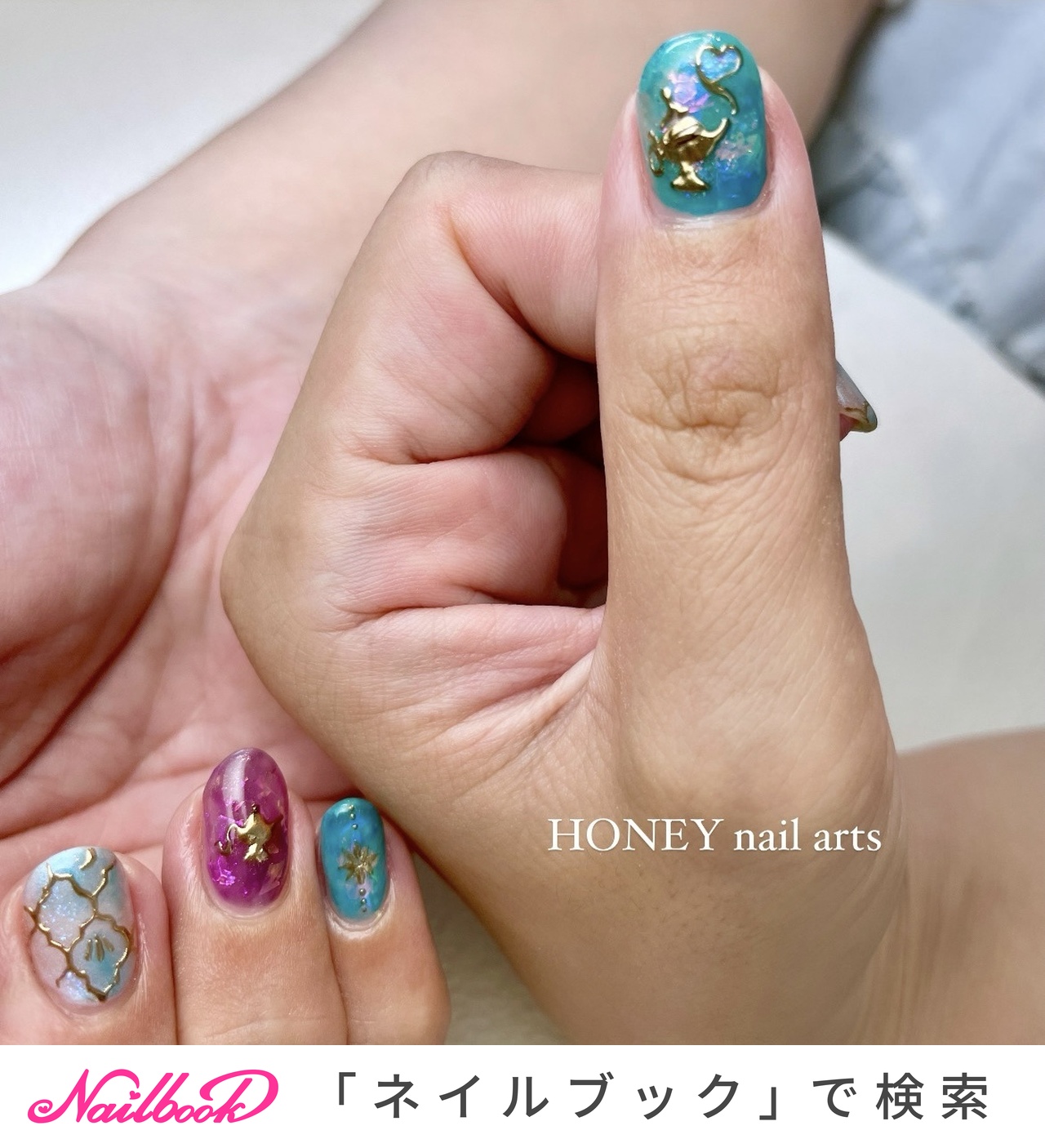 夏/オールシーズン/ハンド/大人/キラキラ - HONEY nail arts