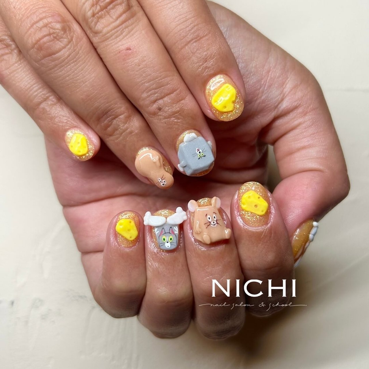 オールシーズン/ハンド/痛ネイル/3D/ミディアム - NICHI nail salon