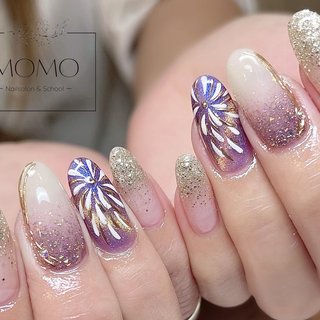 10個セット 高級ゴールデンアーモンド プレスオンネイル