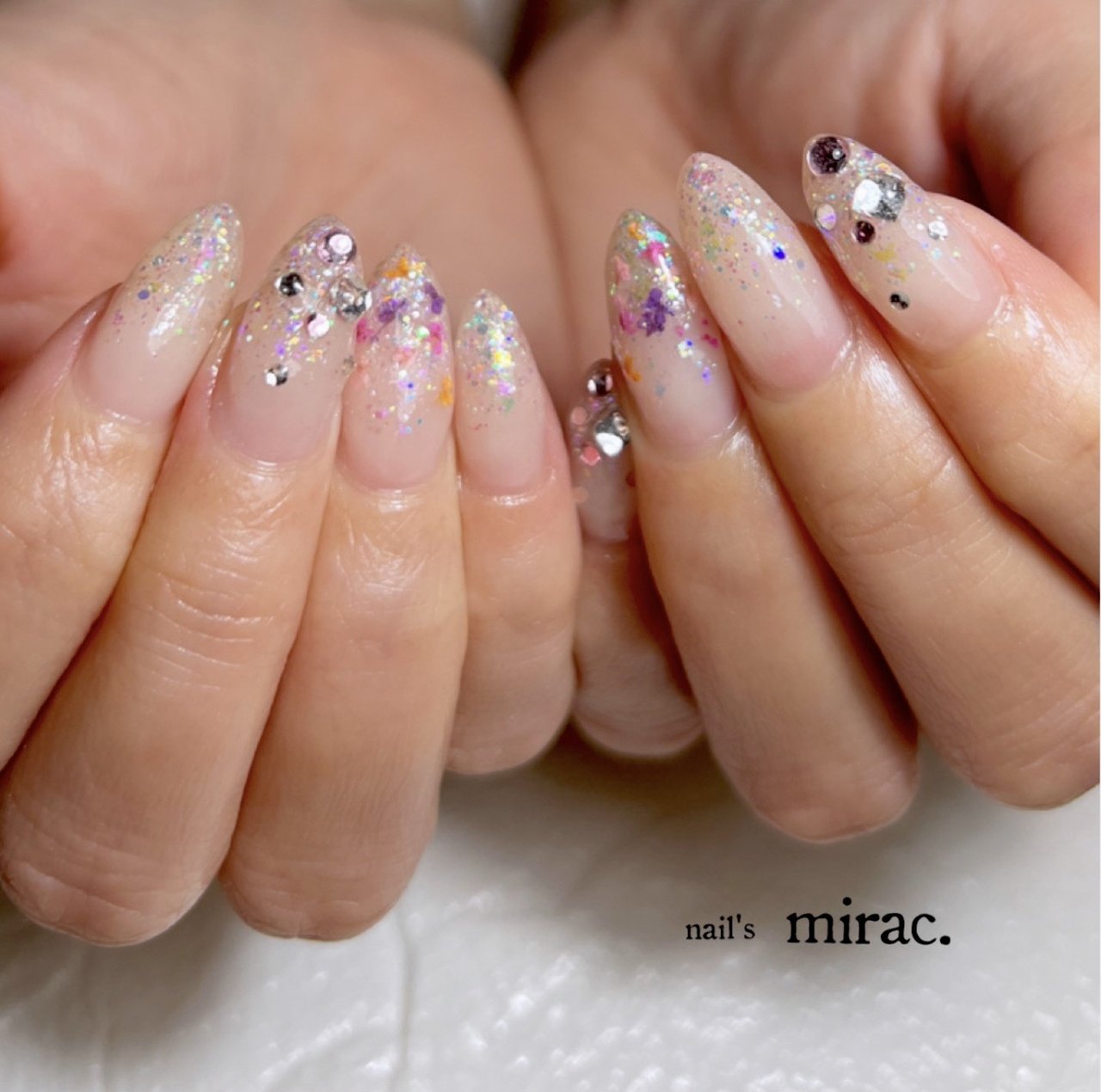 ハンド/クリア/ベージュ/パステル/ジェルネイル - nail'smirac