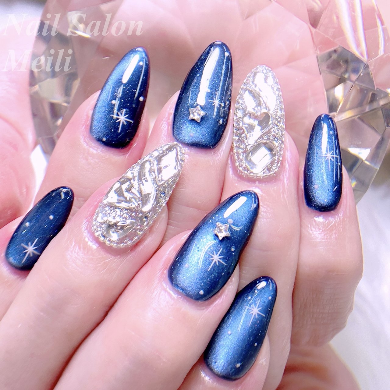 オールシーズン/ハンド/マグネット/ミディアム/ブルー - NAIL SALON