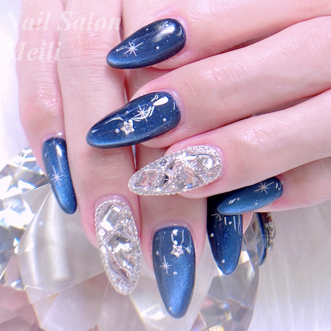 オールシーズン/ハンド/マグネット/ミディアム/ブルー - NAIL SALON