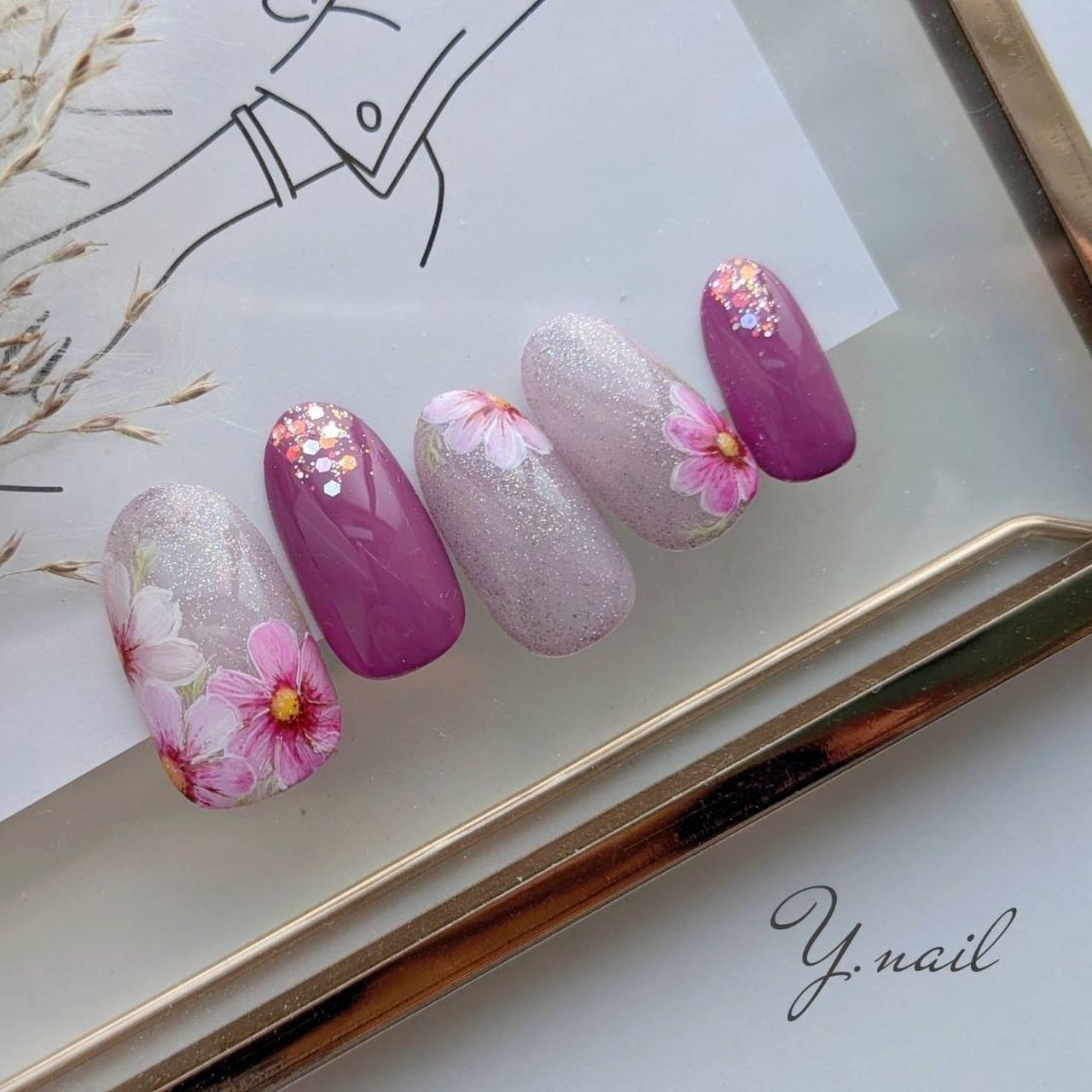 ネイルアート用品(筆など) nounours.Y レトロ 十字架 ネイル用品 ネイルアート ラインストーン ネイル