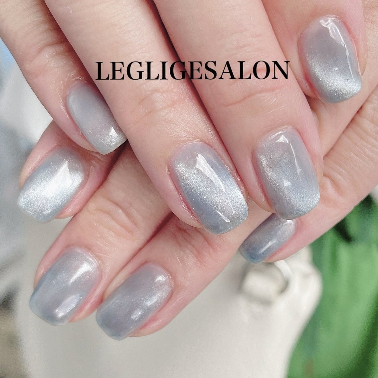 ネイルチップオーダー グレージュ マグネットネイル ワンホン 推し活