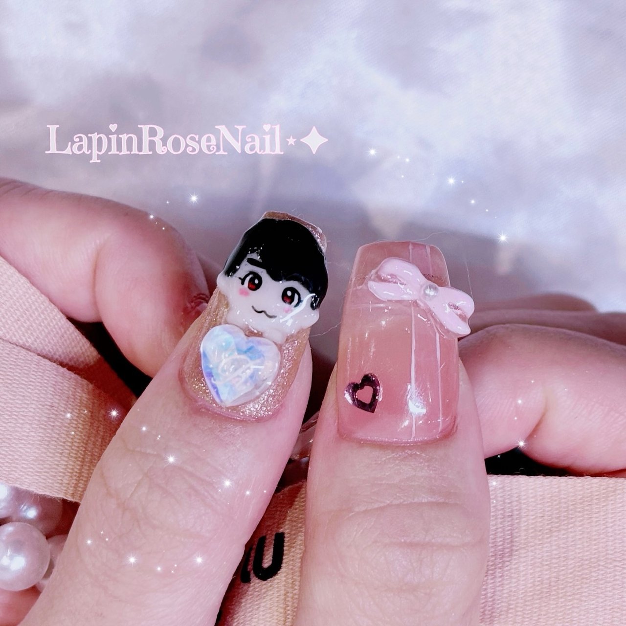 推し活/ハンド/シンプル/痛ネイル/ワンホン - ▷◁*.゜𝐍𝐚𝐡𝐨 ♡の