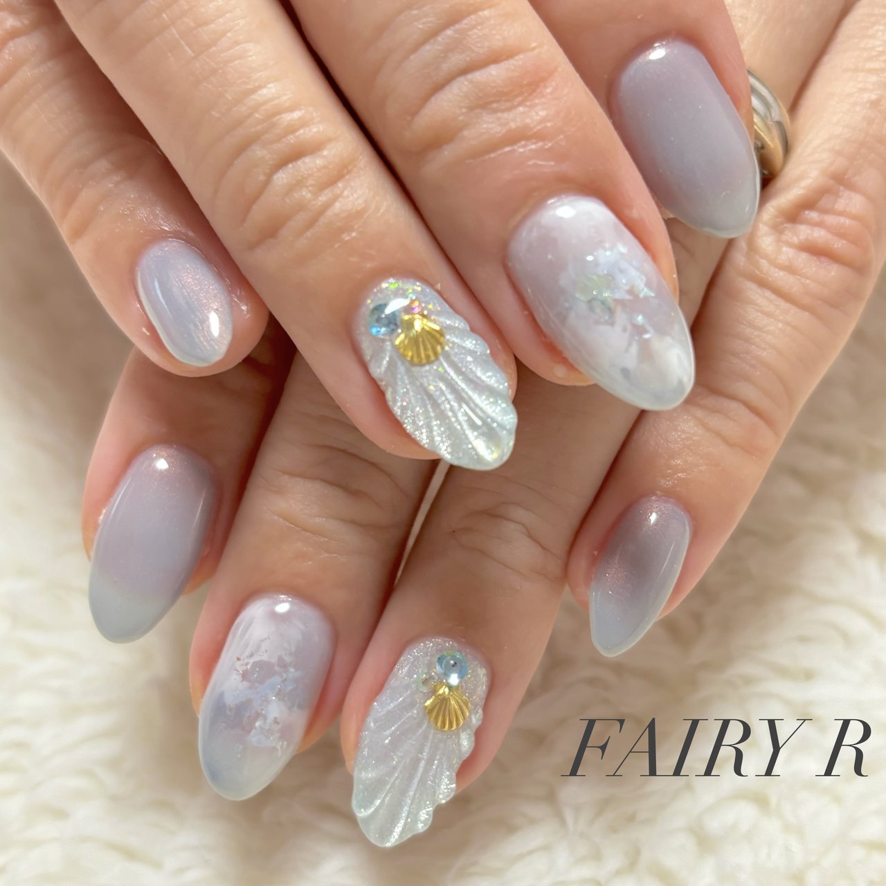 夏/ハンド/ニュアンス/マーメイド/マグネット - FAIRY Rのネイル