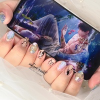 恋と深空ホムライラスト付きイエローネイルチップ 10個入り お客様order💅 【恋と深空】 ホムラ . #恋と深空 #恋と深空
